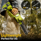 🔥Summer Sale🌳2-in-1 Mini Chainsaw – Cordless Electric Pruning Saw with Telescopic Pole & 21V Batteries