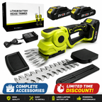 🔥 Summer Sale-2-in-1 Cordless Grass Shear Trimmer,2*21V Battery Cordless Electric Hedge Trimmer
