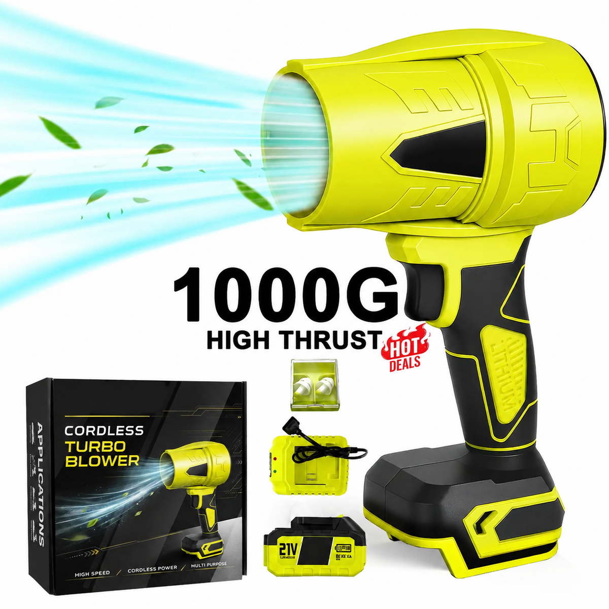 📢 Flash Sales 🔥 21V Cordless Car Cleaning Kit with 1000 PSI Pressure Washer & 1000G Turbo Leaf Blower