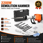⚡SUMMER SALE-2200W Heavy Duty Electric Demolition Hammer Concrete Breaker🛠️