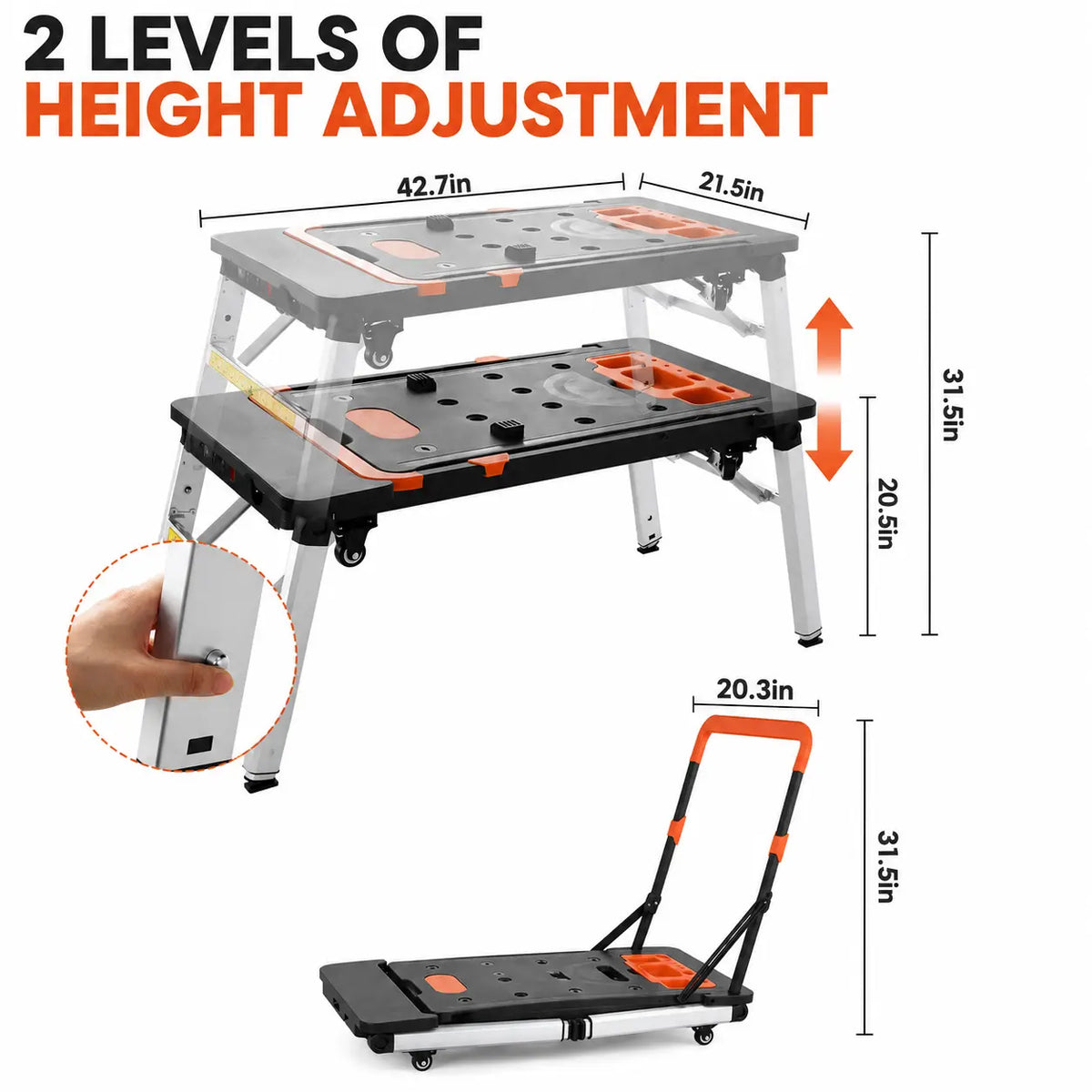 Direct-to-Consumer Savings💰7-in-1 Multifunctional Garage Folding Portable Workbench