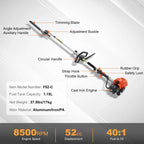 🔥Summer Sale-6-in-1 Gas Hedge Trimmer Garden Tool,52CC Gas Pole Hedge Trimmer
