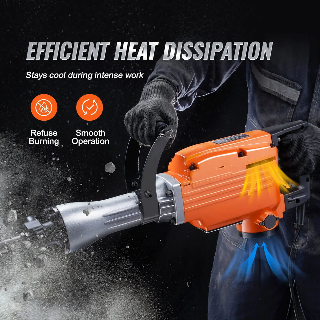 ⚡SUMMER SALE-2200W Heavy Duty Electric Demolition Hammer Concrete Breaker🛠️