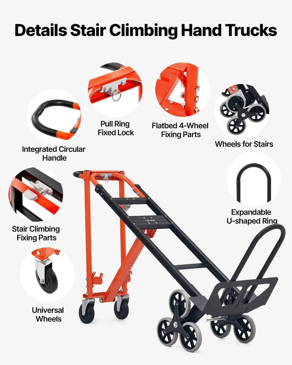🛒SUMMER SALE🛠️3-in-1 Stair Climbing Cart, Foldable Hand Truck with 770 lbs Capacity