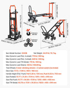 🛒SUMMER SALE🛠️3-in-1 Stair Climbing Cart, Foldable Hand Truck with 770 lbs Capacity