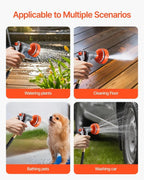 [🔥SUMMER SALE💯] 100ft Wall Mounted Retractable Hose Reel 180° Swivel Slow Rewind 9-Pattern Nozzle
